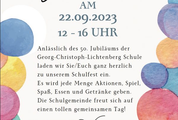 Einladung Schulfest 1 Schulfest LG