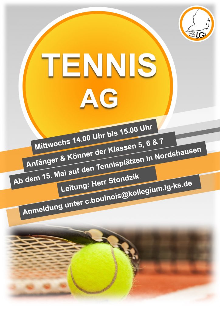 Plakat Tennis AG