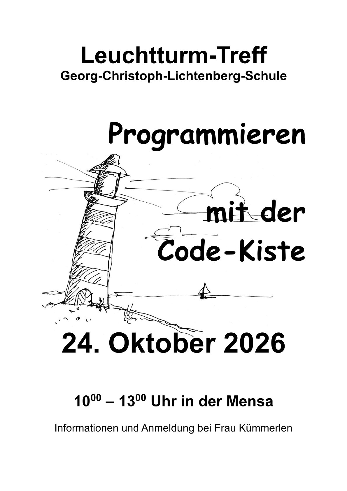 Einladung zum Leuchtturm-Treff 1 61 Leuchtturm Plakat